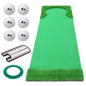 パターマット 3m ゴルフ パター 練習 マット ゴルフマット パッティング パター練習 ラフ 大型 厚手 室内 屋外 アプローチ 練習用 人工芝 300×75cm Ωシリーズ ゴルフボール パッティ