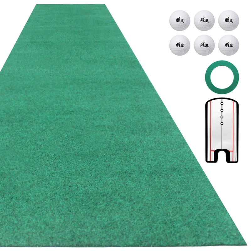 パターマット 3m ゴルフ パター 練習 マット 室内 静音 ゴルフマット ベント 芝 パッティング パター練習 パット練習 絨毯 カーペット 300×50cm Jシリーズ パッティングミラー パターカップ CMSセット