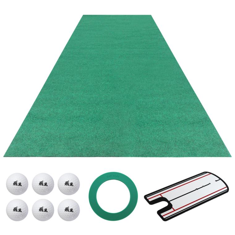 パターマット 3m ゴルフ パター 練習 マット 室内 静音 ゴルフマット ベント 芝 パッティング パター練習 パット練習 絨毯 カーペット 300×100cm Jシリーズ ゴルフボール ミラー パターカップ CMSセット