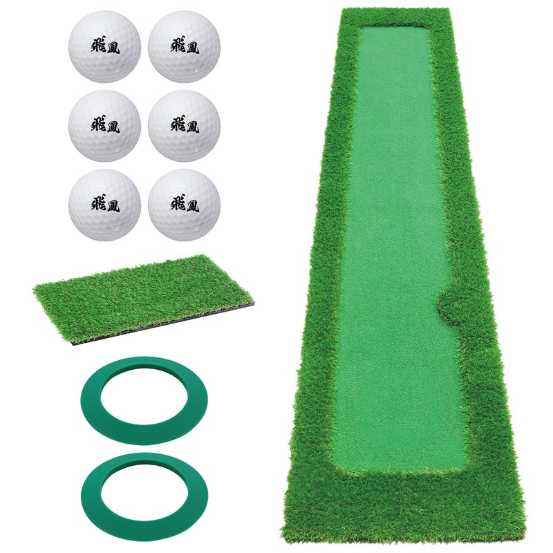パターマット 3m ゴルフ パター 練習 マット ゴルフマット パッティング パター練習 ラフ 大型 厚手 室内 屋外 アプローチ 練習用 人工芝 SBR 300×50cm Gシリーズ ゴルフボール ラフ芝マット SBRL30CS2セット