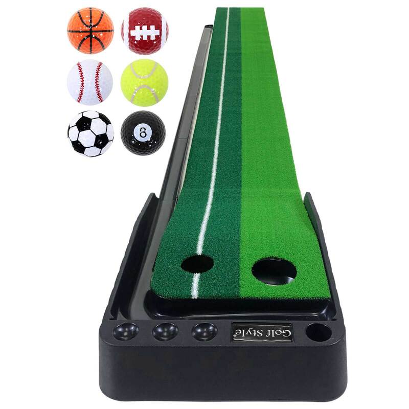 パターマット 返球機能付き 3M パター 練習 マット 父の日 ゴルフマット パッティング 練習マット 屋内 静音 反復練習 300×30cm Gセット