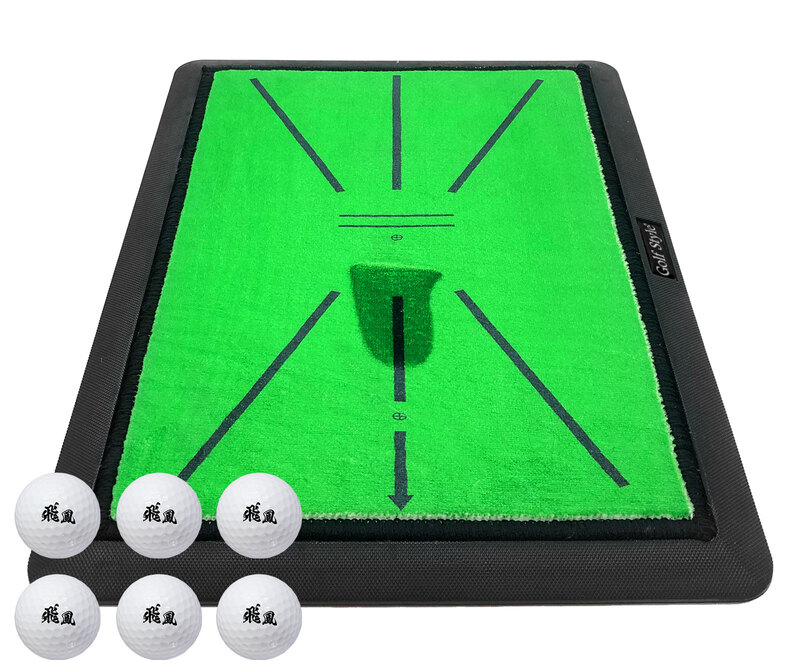 ダフりチェック ゴルフマット ターフ跡が確認できる ゴルフ 練習 マット 素振り アイアン スイング 跡がつく ショットマット 練習用 ゴムマット 34×44cm ゴルフボール Cボールセット