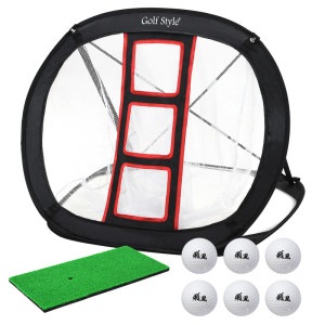 ゴルフ ネット アプローチ 練習用 チッピングネット 折り畳み 屋内 屋外 ゴルフ練習ネット 練習器具 庭 チップインネット ゴルフマット ゴルフボール SBR30Cセット|ゴルフネット|ゴルフ