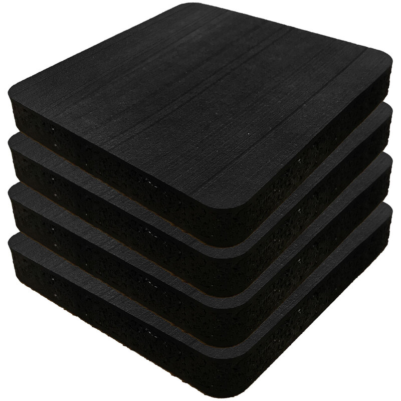 トレッドミル マット 防振 防音 ゴム マット ゴムパッド クッション パワーラック ウェイトマシン ピアノ スピーカー用 床 傷つき防止 12cm角 15mm厚 4枚セット