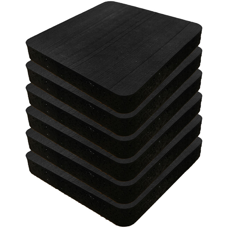 トレッドミル マット 防振 防音 ゴム マット ゴムパッド クッション パワーラック ウェイトマシン ピアノ スピーカー用 床 傷つき防止 12cm角 15mm厚 6枚セット