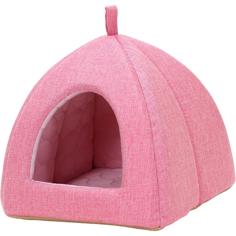 ペットベッド ひんやり 夏 洗える 犬 猫 ベッド ペット クール マット ドーム型 テント ハウス ねこ いぬ ペットテント 冷感 おしゃれ ピラミッドハウス 夏用 Sサイズ