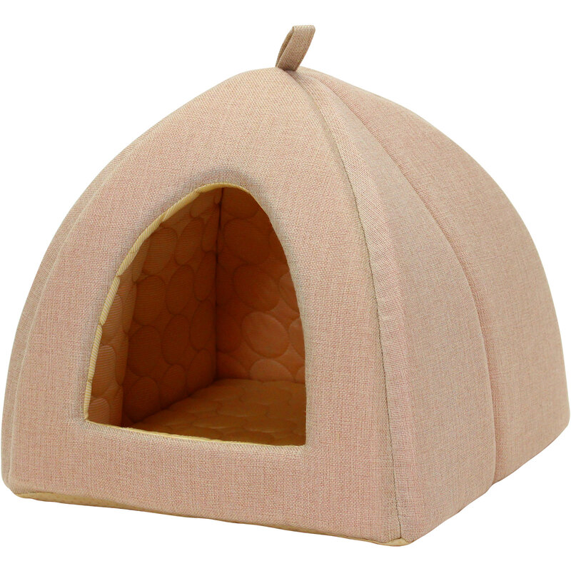 ペットベッド ひんやり 夏 洗える 犬 猫 ベッド ペット クール マット ドーム型 テント ハウス ねこ いぬ ペットテント 冷感 おしゃれ ピラミッドハウス 夏用 Mサイズ
