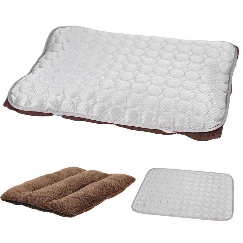 ペットベッド ラージマット ひんやりシーツ セット 犬 猫 ベッド ふわふわ 冬 クッション 洗える 洗濯 夏 冷感 メッシュ 通年 Mサイズ