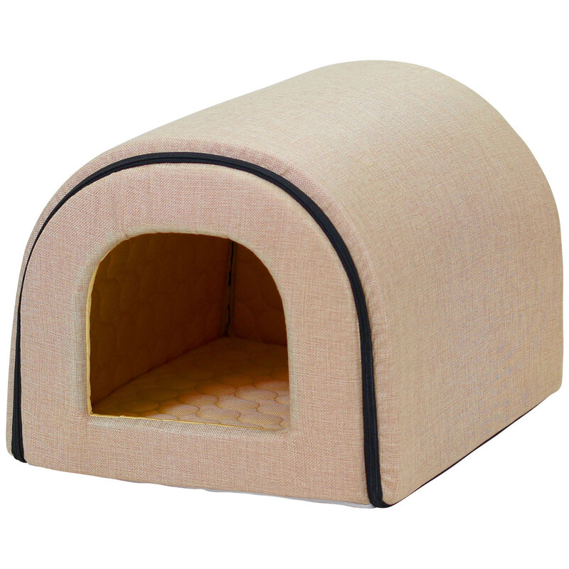 春夏用 ドームハウス 犬 猫 ベッド ドーム型 ハウス ペットベッド 夏用 折りたたみ ペット マット 猫ハウス 犬ハウス 室内 夏 ひんやり 冷感 おしゃれ ペットハウス Lサイズ