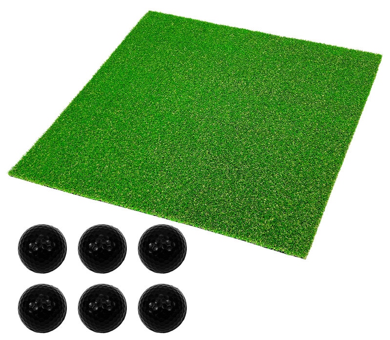 ゴルフマット 20mm ラフ芝 ゴルフ 練習 マット 100×100cm アイアン ショット アプローチ 練習用 Rough Turf 人工芝 室内 屋外 ラフ 芝生 ゴルフボール Pボールセット