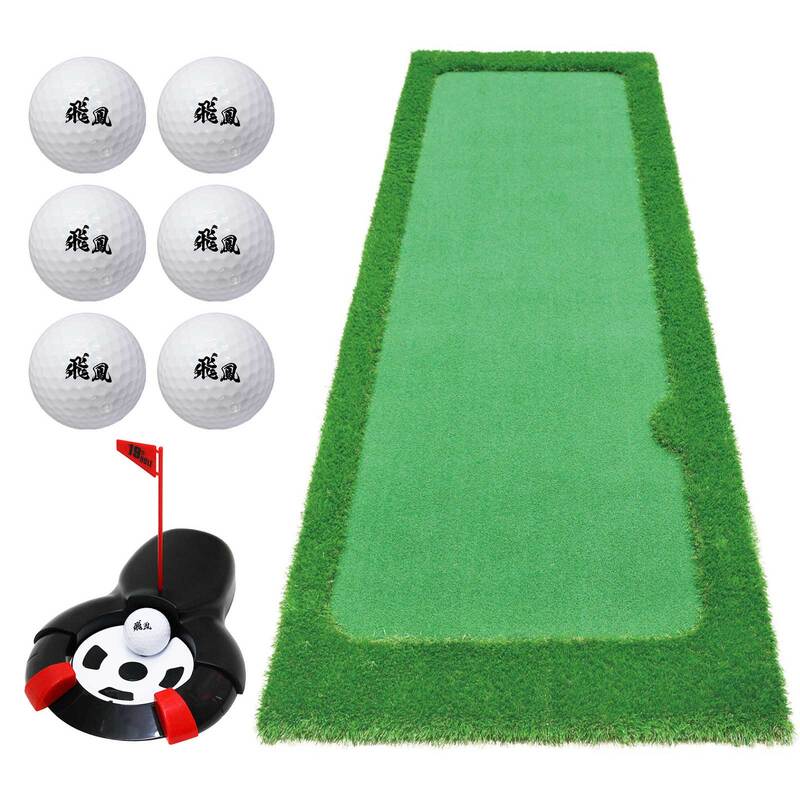 パターマット 3m ゴルフ パター 練習 マット ゴルフマット パッティング パター練習 ラフ 大型 厚手 室内 屋外 アプローチ 練習用 人工芝 SBR 300×100cm Gシリーズ ゴルフボール 自動返球 CATセット