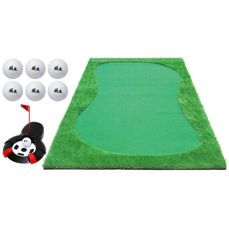 パターマット 3m ゴルフ パター 練習 マット ゴルフマット パッティング パター練習 ラフ 大型 厚手 室内 屋外 アプローチ 練習用 人工芝 SBR 特大 300×150cm Gシリーズ ゴルフボール 自動返球 CATセット