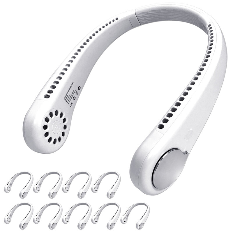 ネッククーラー ホワイト 夏 暑さ対策 熱中症 扇風機 ハンディ クーラー 首掛け扇風機 羽なし 軽量 冷却 ひんやり 夏 熱中症対策 暑さ対策 首