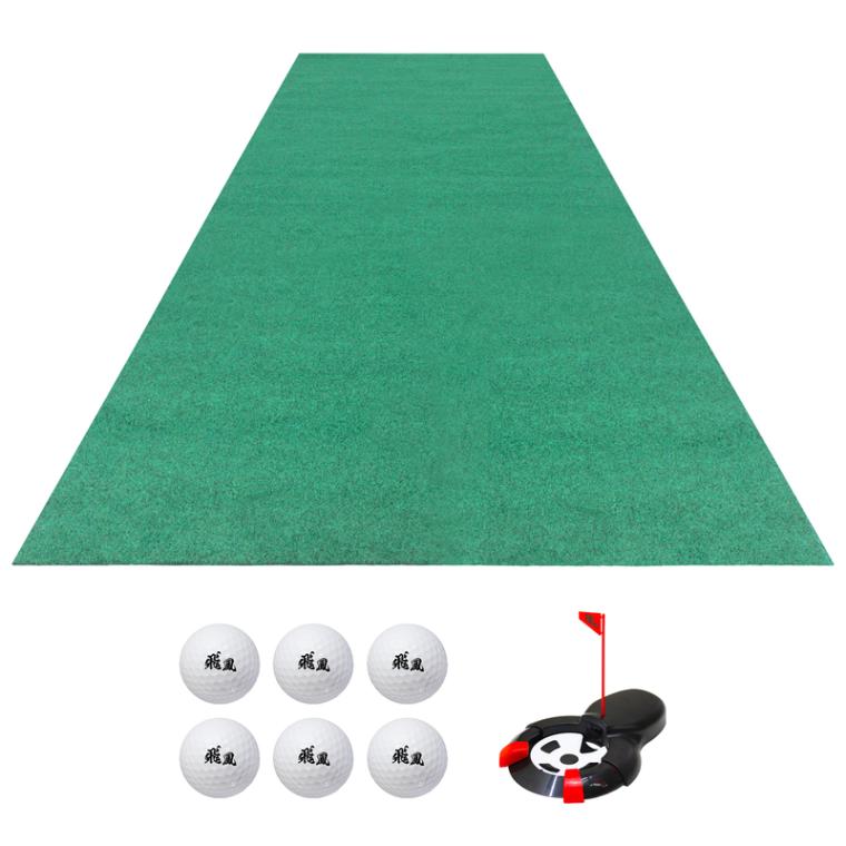 パターマット 3m ゴルフ パター 練習 マット 室内 静音 ゴルフマット ベント 芝 パッティング パター練習 パット練習 絨毯 カーペット 300×100cm Jシリーズ ゴルフボール 自動返球パターカップ CATセット