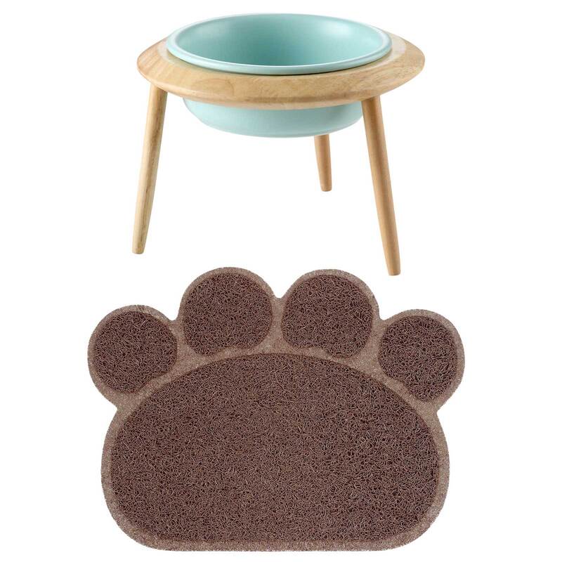 えさ皿 ランチョンマット 肉球型 セット 猫 犬 食器 おしゃれ かわいい えさ 皿 餌入れ フードボウル ペット ご飯皿 水飲み マット 食べやすい 傾斜 餌皿 滑り止め 陶器 アルベロスタンド