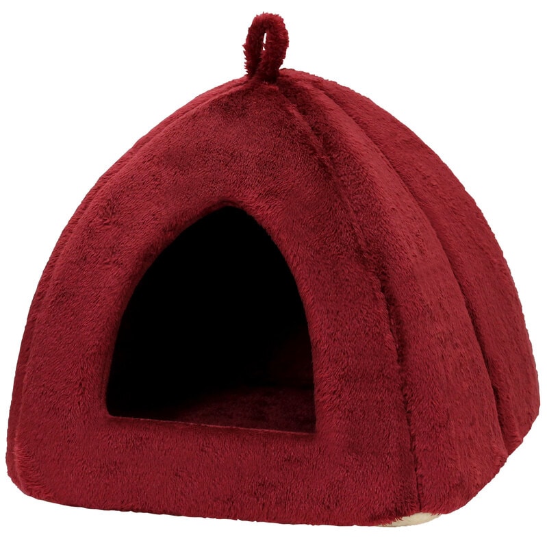 犬 ベッド ペットベッド 猫 冬 ハウス ドーム おしゃれ 洗える ペット 暖かい ふわふわ もこもこ ボア 犬用ベッド ネコベッド ピラミッドハウス Sサイズ