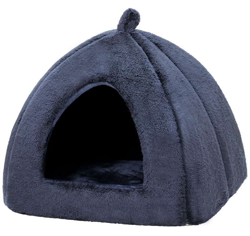 猫 ベッド ペットベッド 犬 冬 ハウス ドーム おしゃれ 洗える ペット 暖かい ふわふわ もこもこ ボア 犬用ベッド ネコベッド ピラミッドハウス Mサイズ