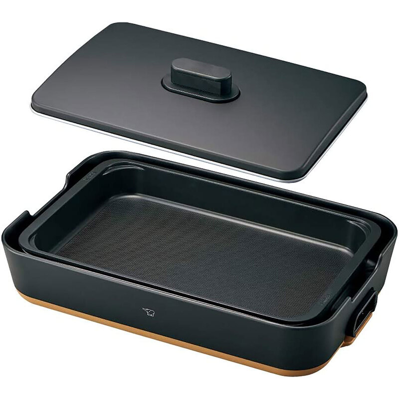 【送料無料】 ホットプレート 深型 母の日 結婚祝い 《 象印 STAN. 》 おしゃれ キッチン家電 電気 温度 プレゼント 誕生 人気 焼肉 鍋 ビビンバ 餃子 パエリア レシピブック付き ブラック EA-FA10-BA