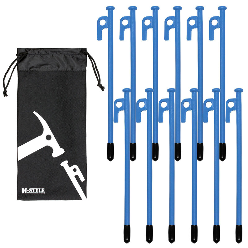 テントペグ 24本セット ペグ 25cm 24本 収納袋 セット 《選べるペグカラー6色》 強靭