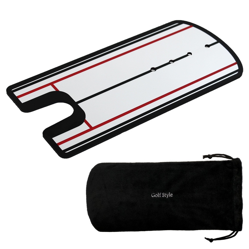 パッティングミラー ゴルフ パター 練習 鏡 パター矯正 専用収納袋セット
