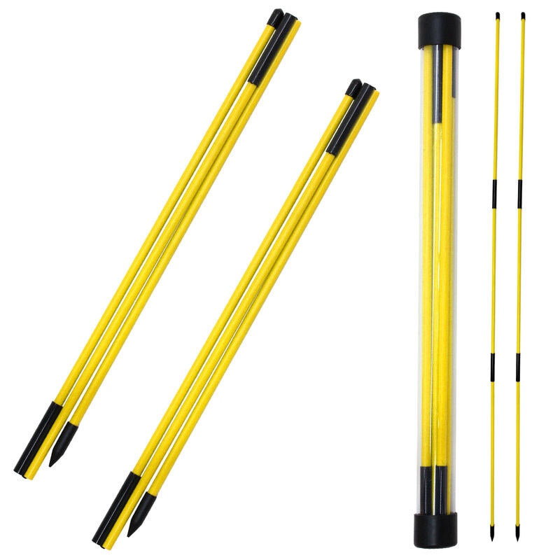 アライメントスティック 3分割タイプ ゴルフ 練習 ゴルフ練習用品 ターゲットライン アドレスポジション セットアップ スイング 素振り ライ角 トレーニング キャップ golf ケース付き 2本セット