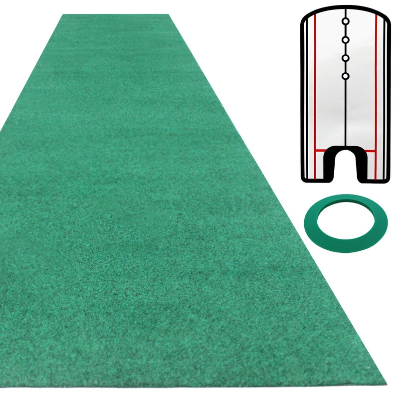 パターマット 3m ゴルフ パター 練習 マット 室内 静音 ゴルフマット ベント 芝 パッティング パター練習 パット練習 絨毯 カーペット 300×50cm Jシリーズ パッティングミラー パターカップ MSセット