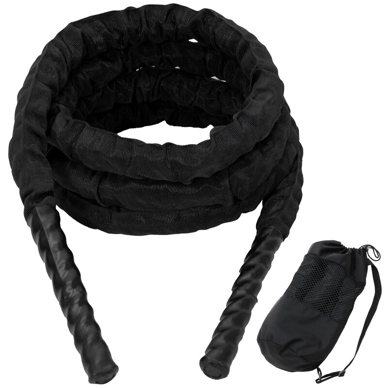 ジムロープ なわとび 極太 縄跳び バトルロープ トレーニング ロープ 筋トレ 体幹 重い 太いロープ 室内 ジム プログレード カバー付き 収納袋 直径25mm 3M 2.8M 袋セット