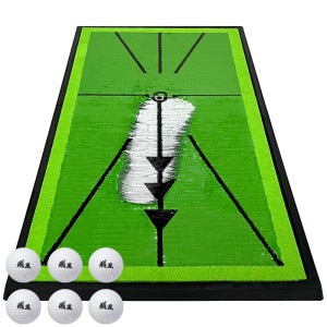 ディボットプロマット ゴルフマット ゴルフ 練習 マット 跡がつく ターフ跡が確認できる 素振り スイング ショットマット アプローチ アイアン 練習用 ダフり チェック ゴムマット 33×62cm 