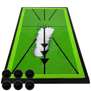 ディボットプロマット ゴルフマット ゴルフ 練習 マット 跡がつく ターフ跡が確認できる 素振り スイング ショットマット アプローチ アイアン 練習用 ダフり チェック ゴムマット 33×62cm 
