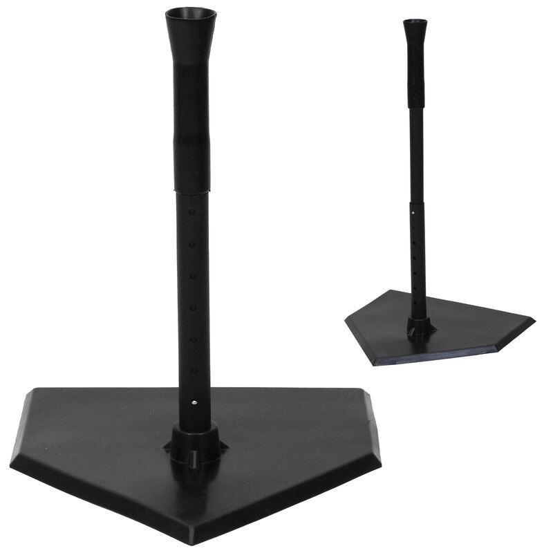 バッティングティー 子供 47～67cm 段階式 バッティング 練習 打撃 野球 軟式 硬式 少年野球 ソフトボール 素振り トレーニング ゴム製 高さ調整 収納袋付き【再生ラバータイプ】