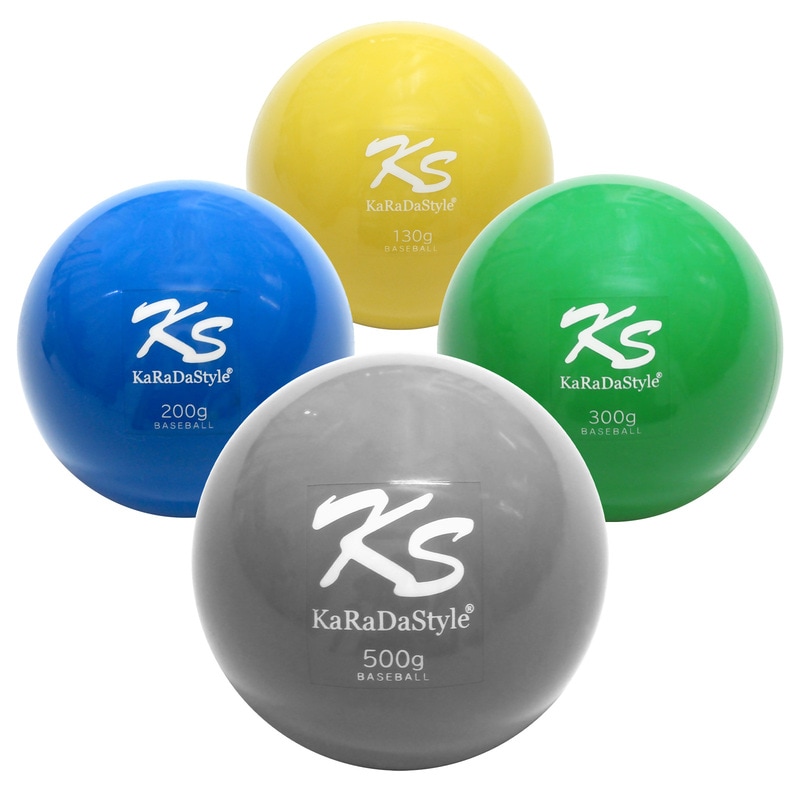野球 トレーニング ボール ウエイトボール  球速アップ 練習 プアボール サンドボール 重い ボール ソフトボール 130g 200g 300g 500g 4種セット