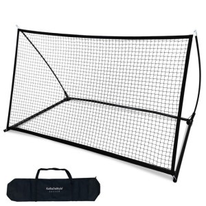 リバウンドネット サッカー 室内 屋外兼用 リバウンダー リターンネット フットサル 練習 トレーニング クレイジーキャッチ 壁当て 子供 大人 UV保護加工 収納バッグ付き 95×160cm|KaR