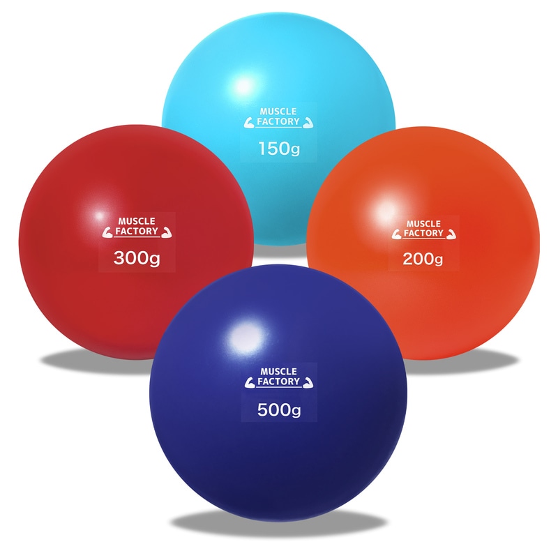 トレーニング ボール 野球 練習用 ボール ウエイトボール ソフトボール バッティング 練習 サンドボール プアボール メディシンボール 体幹 強化 瞬発力 筋トレ リハビリ スポーツ 150g 200g 300g 500g (4種セット/D)