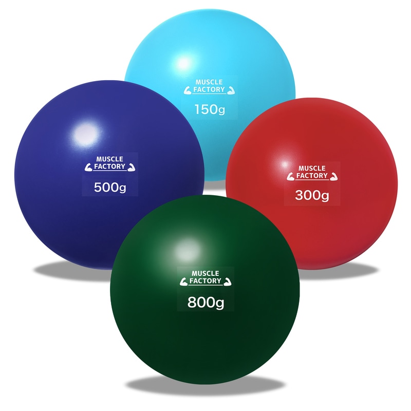 トレーニング ボール 野球 練習用 ボール ウエイトボール ソフトボール バッティング 練習 サンドボール プアボール メディシンボール 体幹 強化 瞬発力 筋トレ リハビリ スポーツ 150g 300g 500g 800g (4種セット/E)