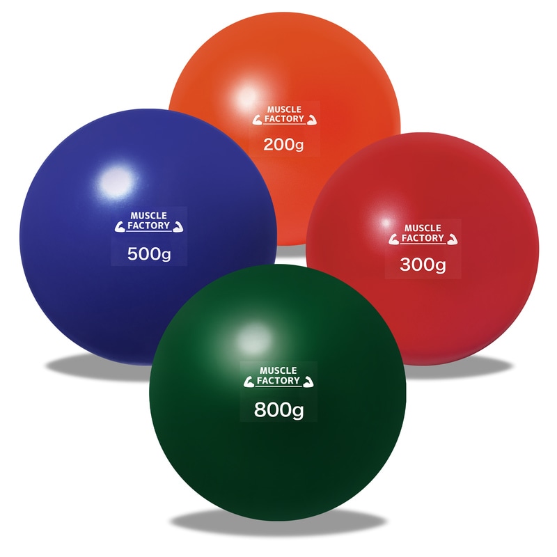 トレーニング ボール 野球 練習用 ボール ウエイトボール ソフトボール バッティング 練習 サンドボール プアボール メディシンボール 体幹 強化 瞬発力 筋トレ リハビリ スポーツ 200g 300g 500g 800g (4種セット/F)