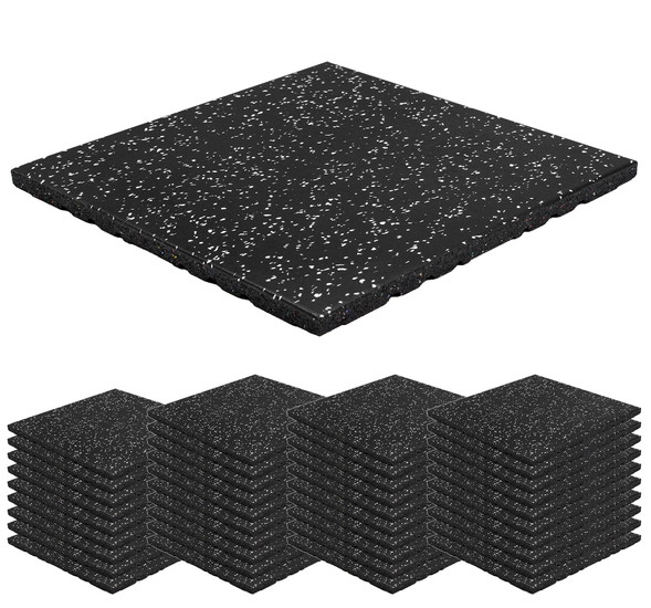 ゴムマット ジムマット 20mm 防音 防振 床 ホームジム 筋トレ マット ダンベルマット トレーニングマット ジム フロアマット 衝撃吸収 ラバーマット gym mat 50角 40枚セット