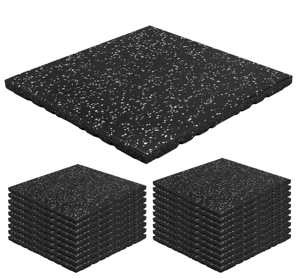 ゴムマット ジムマット 20mm 防音 防振 床 ホームジム 筋トレ マット ダンベルマット トレーニングマット ジム フロアマット 衝撃吸収 ラバーマット gym mat 50角 20枚セット