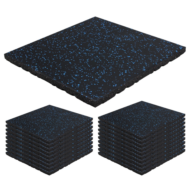 ゴムマット ジムマット 25mm 防音 防振 床 ホームジム 筋トレ マット ダンベルマット トレーニングマット ジム フロアマット 衝撃吸収 ラバーマット gym mat 50角 20枚セット