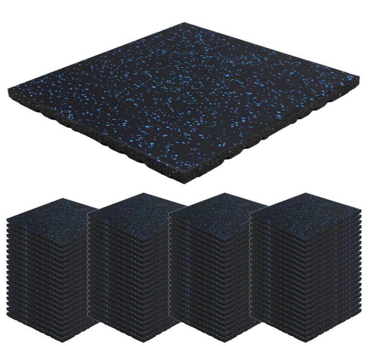 ゴムマット ジムマット 25mm 防音 防振 床 ホームジム 筋トレ マット ダンベルマット トレーニングマット ジム フロアマット 衝撃吸収 ラバーマット gym mat 50角 80枚セット