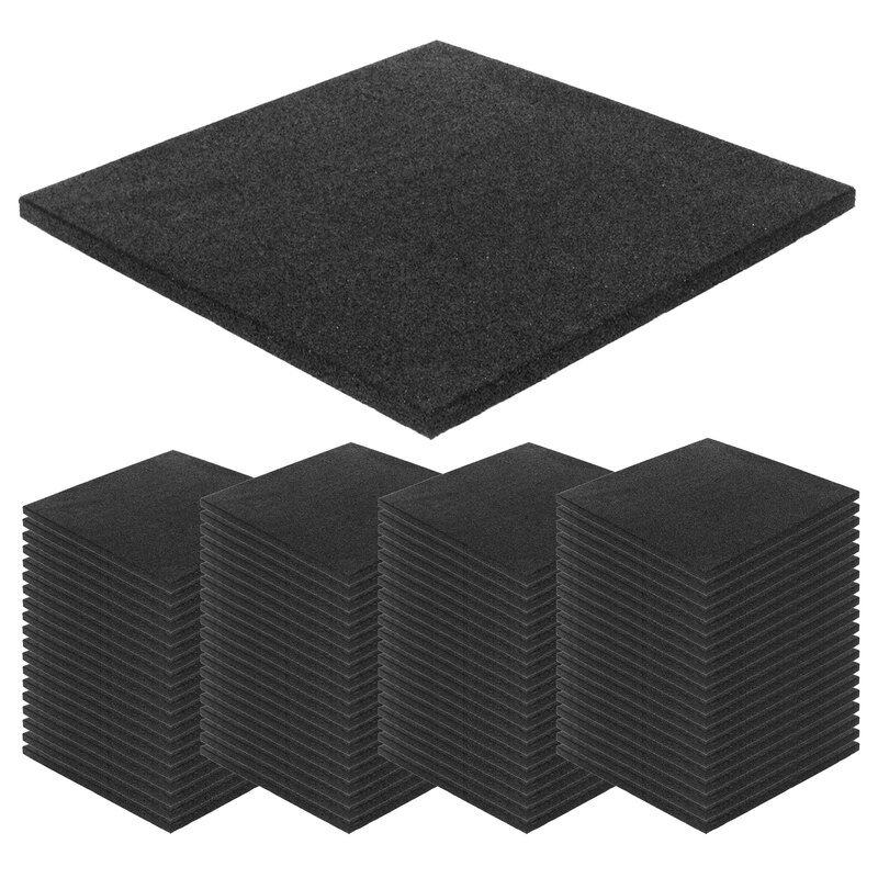 ゴムチップマット ジム マット 25mm 50×50cm 80枚セット ゴム フロアマット 防音 衝撃吸収 筋トレ トレーニングマット ラバーマット 重量器具 ダンベル バーベル フィットネス