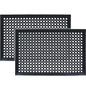 滑り止めマット 屋外 60×90cm 2枚セット 玄関 すべり止め 傾斜付き 転倒防止 ラバー ゴム ドアマット 段差 浴槽 介護 施設 歩行 雪道 ゴルフ場 病院 学校 店舗 通路 廊下 ベランダ 