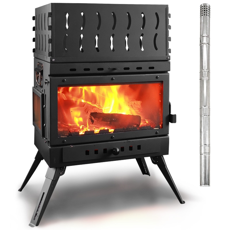 サウナストーブ 薪ストーブ ストーンバスケット サウナ ロウリュ 二次燃焼 耐熱ガラス アウトドア BBQ 持ち運び 煙突 簡単設営 キャンプ 暖房 テント ストーンかごセット