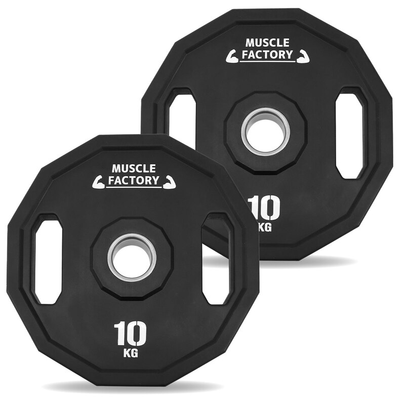バーベルプレート　10Kg2枚 オリンピックバーベルプレート 10kg 2枚セット 50mm対応 ラバー