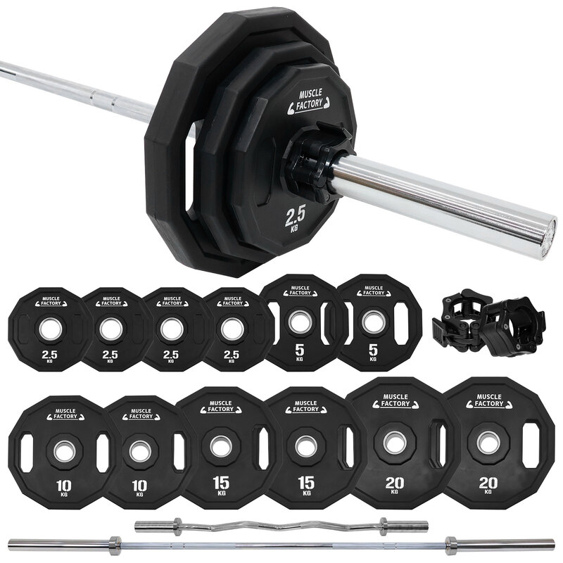 バーベルプレートセット バーベル 用 プレート 10kg 2個セット ブラックアイアン + ラバー