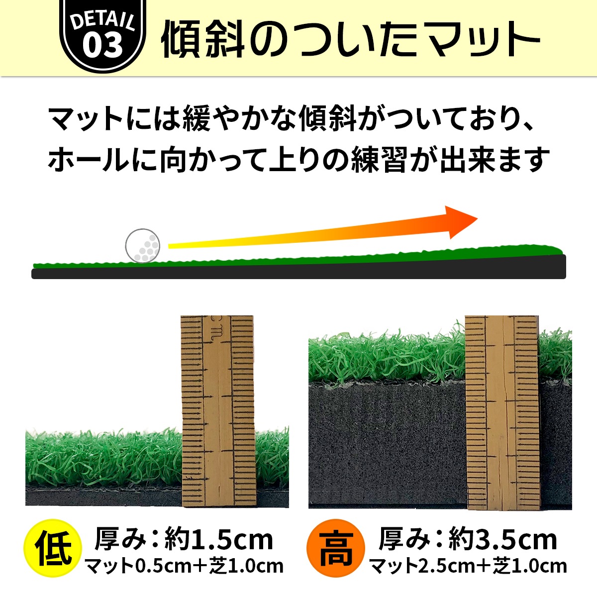 BIG パターマット 3M パター 練習 マット 大型 ゴルフマット