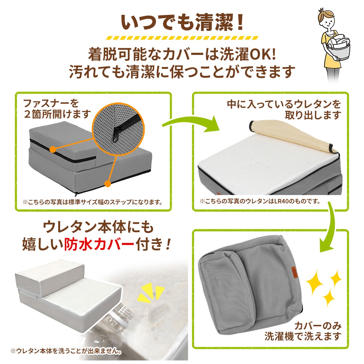 【ペット保育園＆ホテル監修】 ドッグステップ 幅広 55cm 犬 階段 ペット 犬用 ステップ 2段 通気性 おしゃれ 送料無料 メッシュ生地 ソフトタイプ