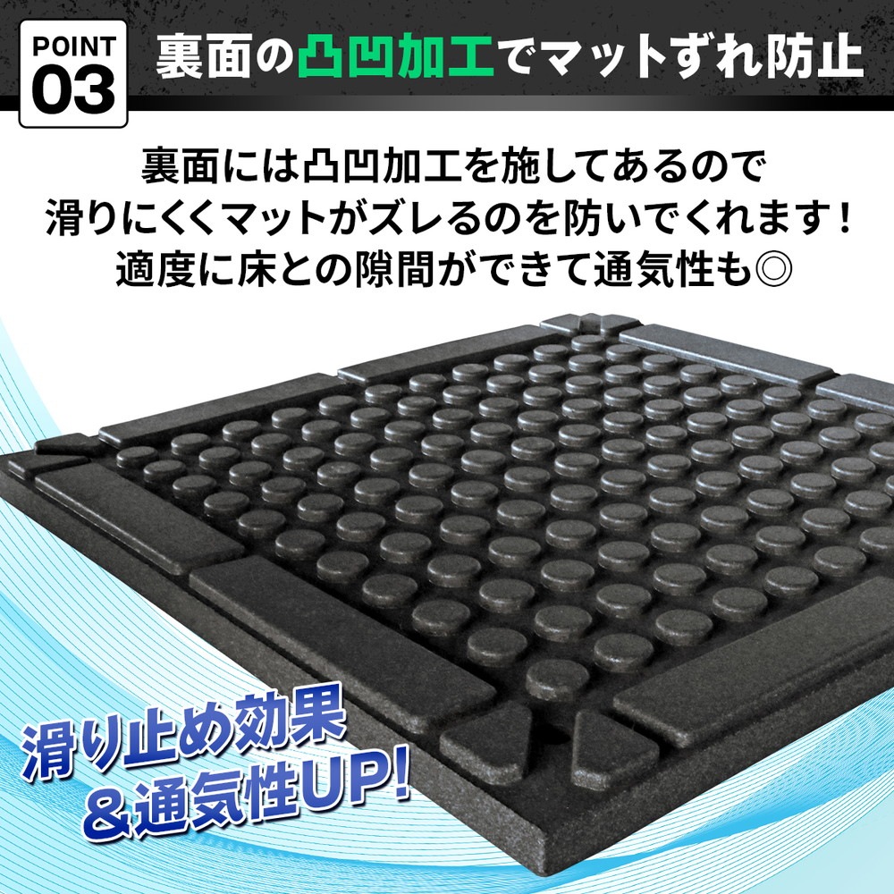 ジム専用マット厚さ15mm ブルー 16枚セット※送料無料！