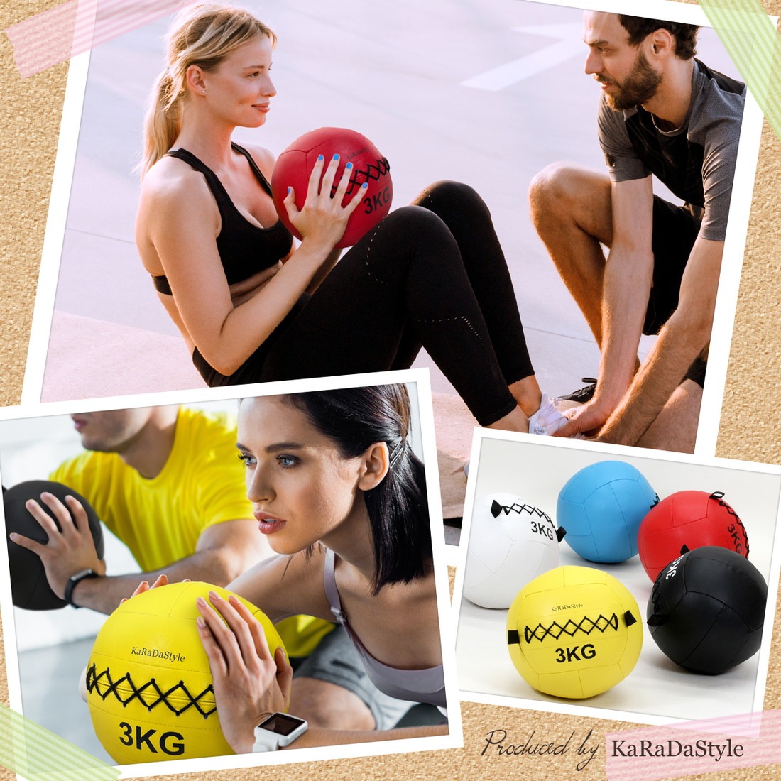 メディシンボール 1kg ソフト ウォールボール 体幹 トレーニング エクササイズ 有酸素運動 重り ウェイト 筋トレ ボール 陸上 球技 フィットネス 筋トレ器具 ジム KaRaDaStyle