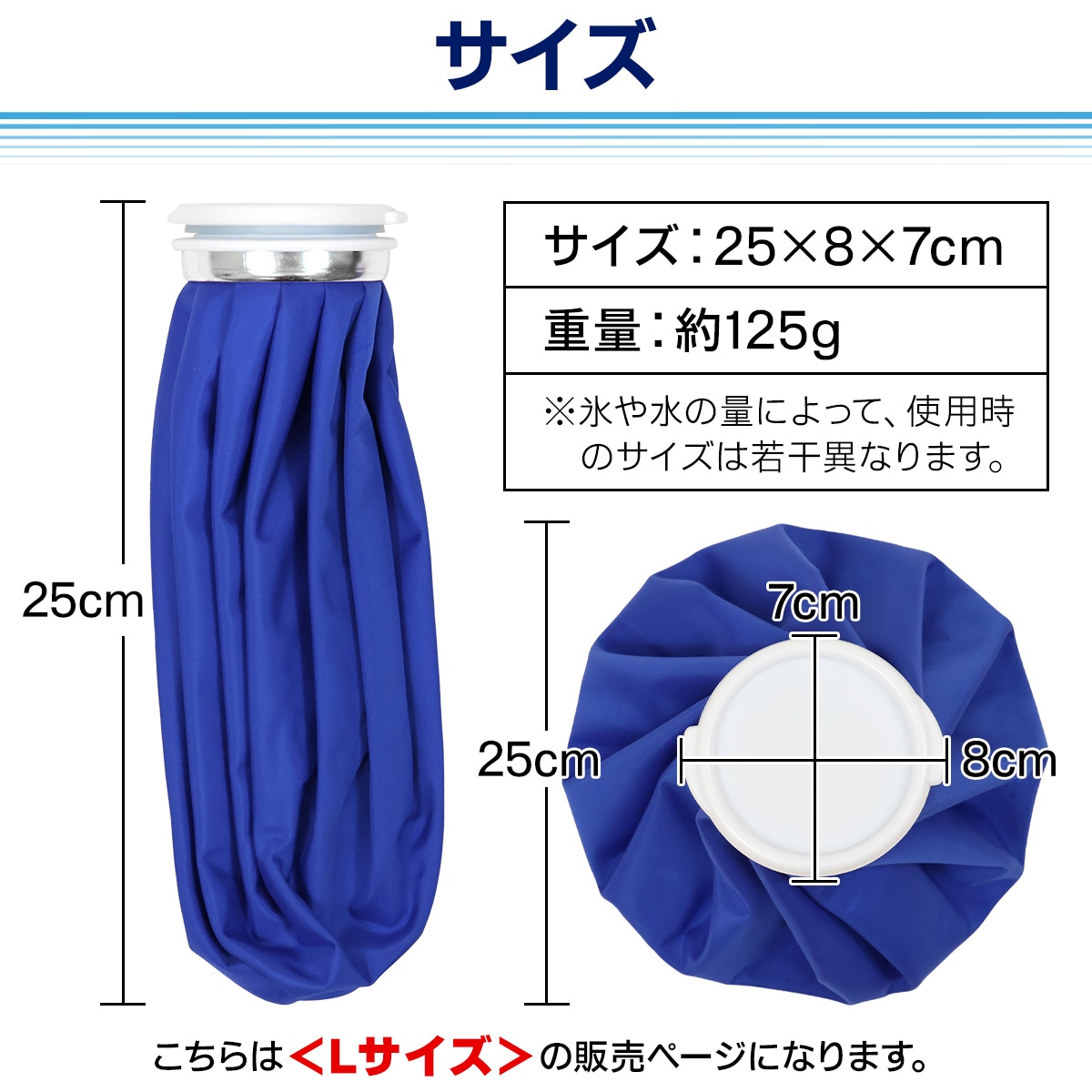 氷嚢 アイスバッグ Lサイズ 直径25cm 熱中症対策 冷感グッズ ひんやり