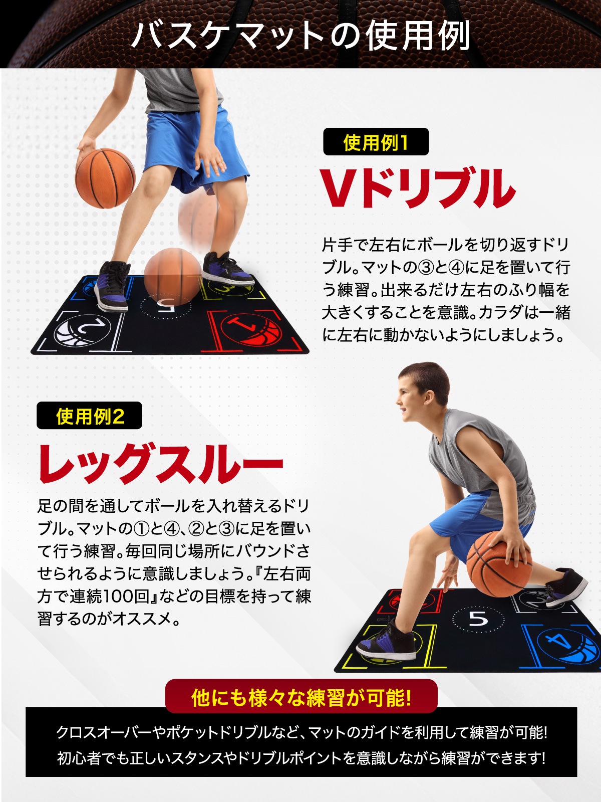 バスケ マットm 練習 ドリブル 室内 滑り止め 防音 トレーニング